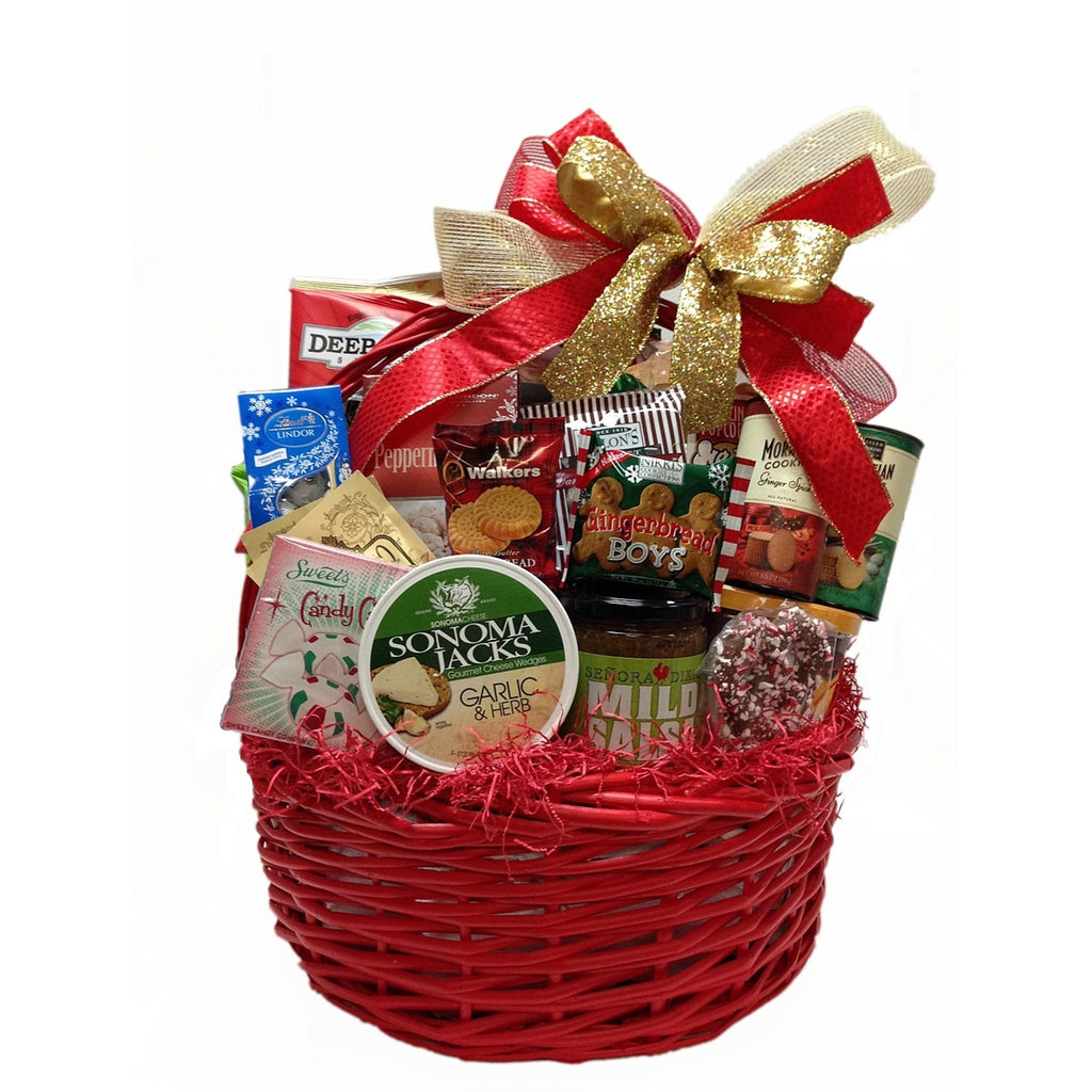 Deluxe Christmas gift basket in different sizes.
